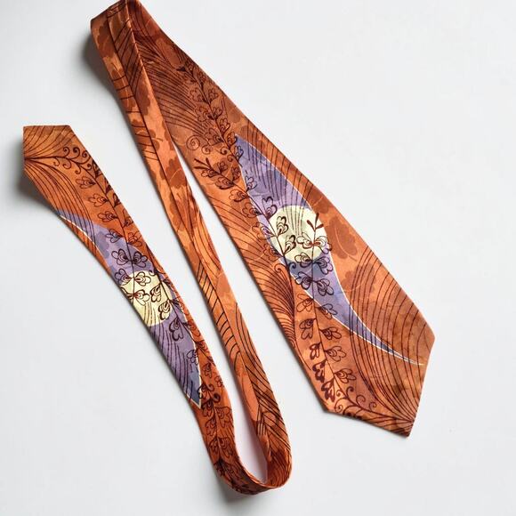 Pietzcker's Other - VTG 1930s 1940s Pietzcker's Massillon OH Wide Rayon Swing Necktie Art Deco 4.5"